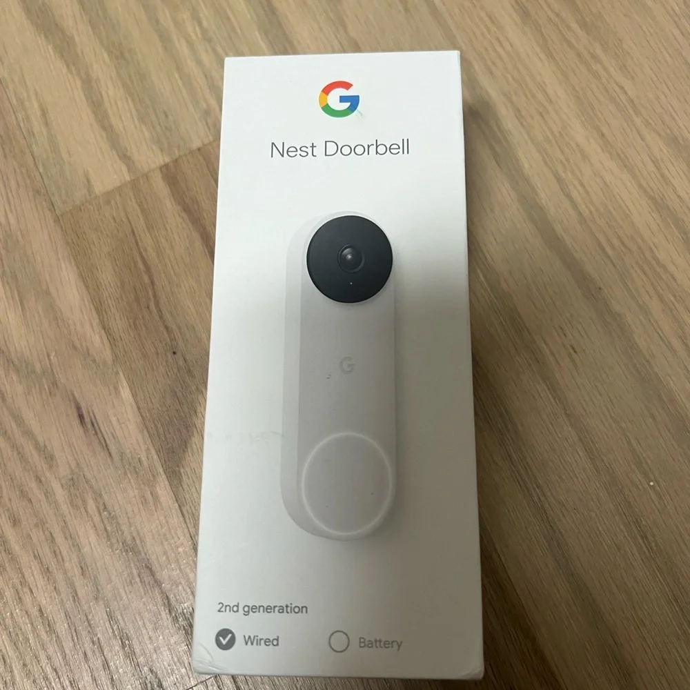 NEW Google Nest Doorbell - (Wired, 2nd Gen) - Wired Video Doorbell Camera Snow